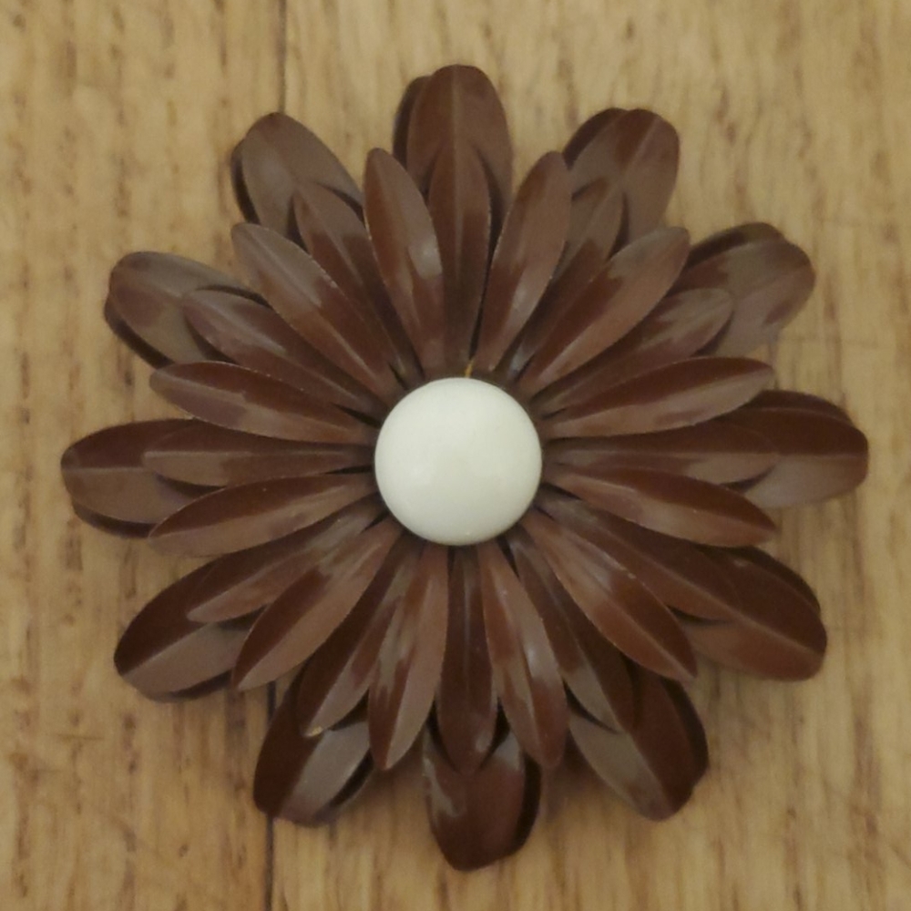 lot of 9 vintage enamel pin brooches flowers - Picture 8 of 10